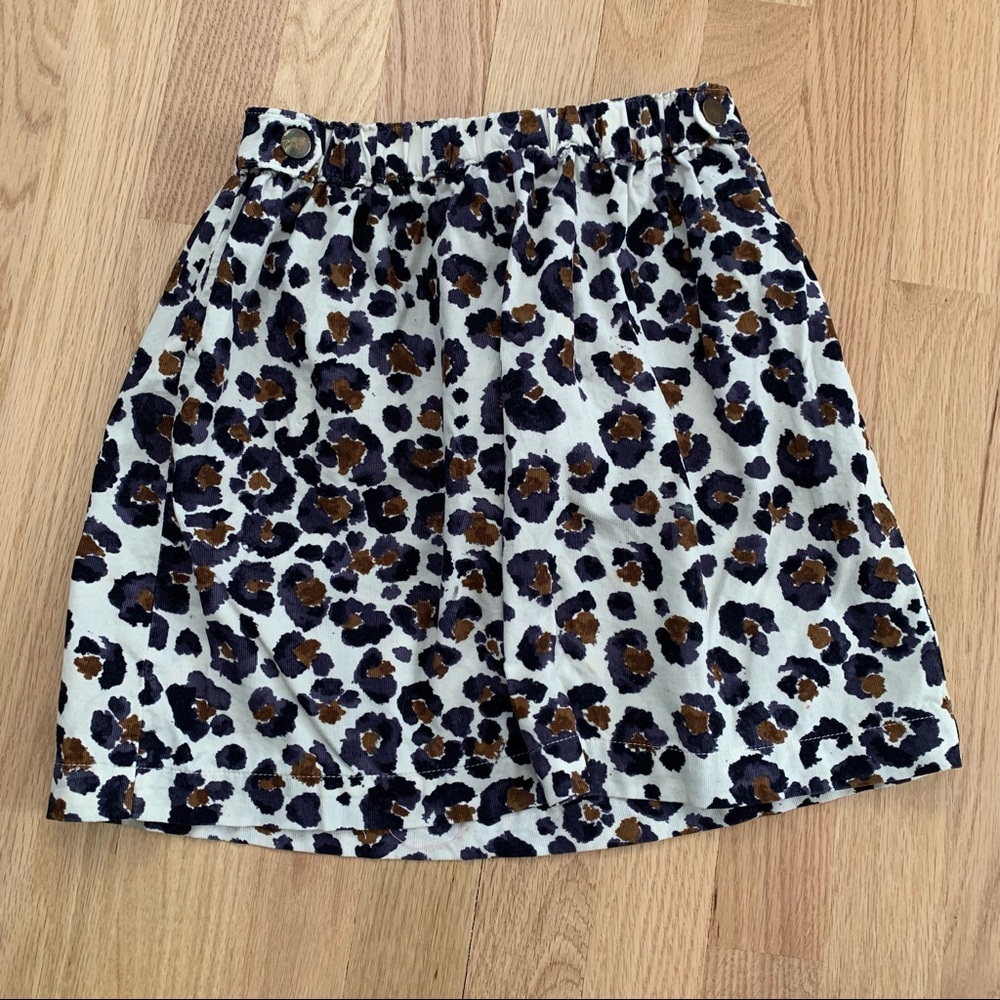 J. Crew Crewcuts leopard print corduroy skirt size 8